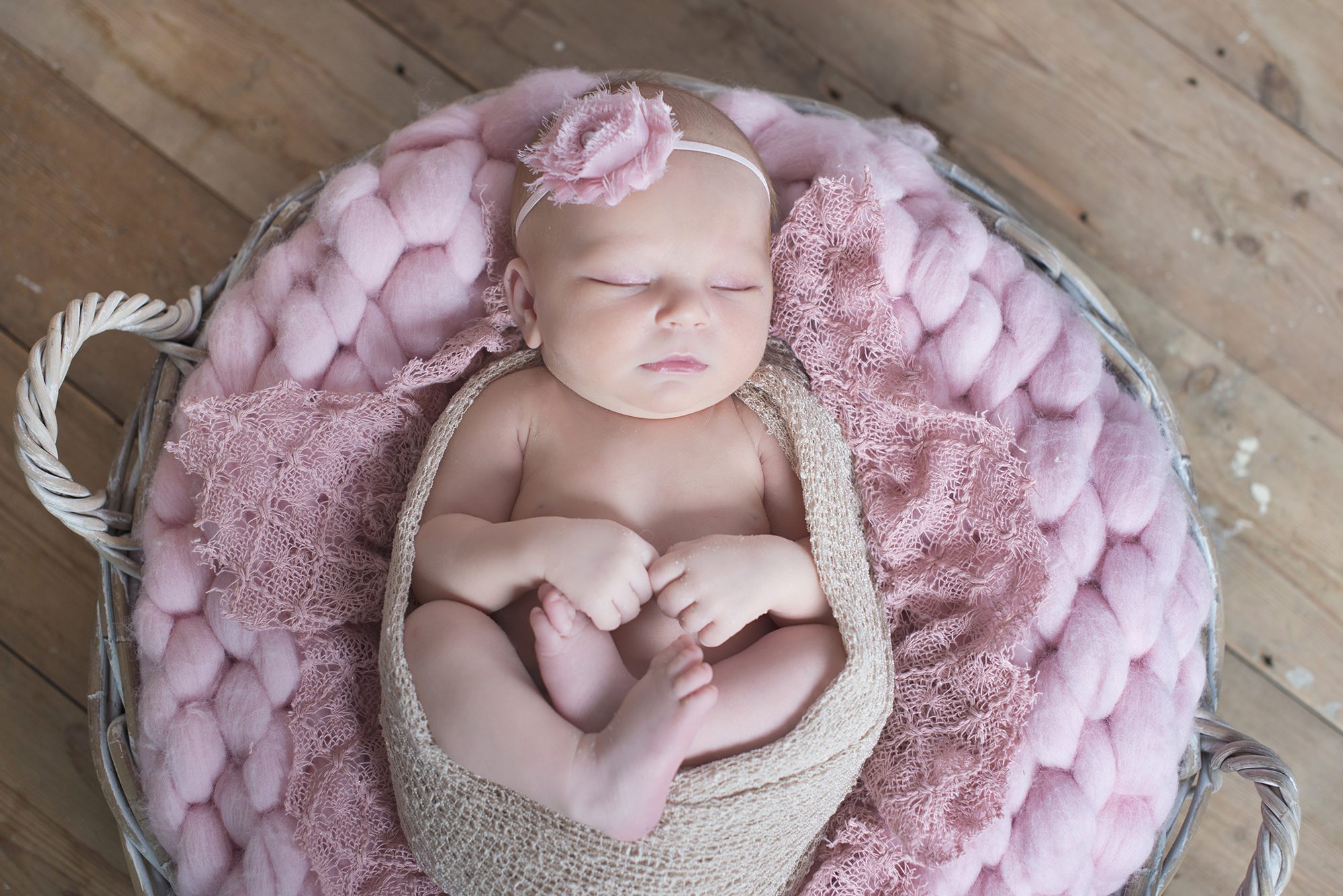 baby girl in Newborn photography session Reading