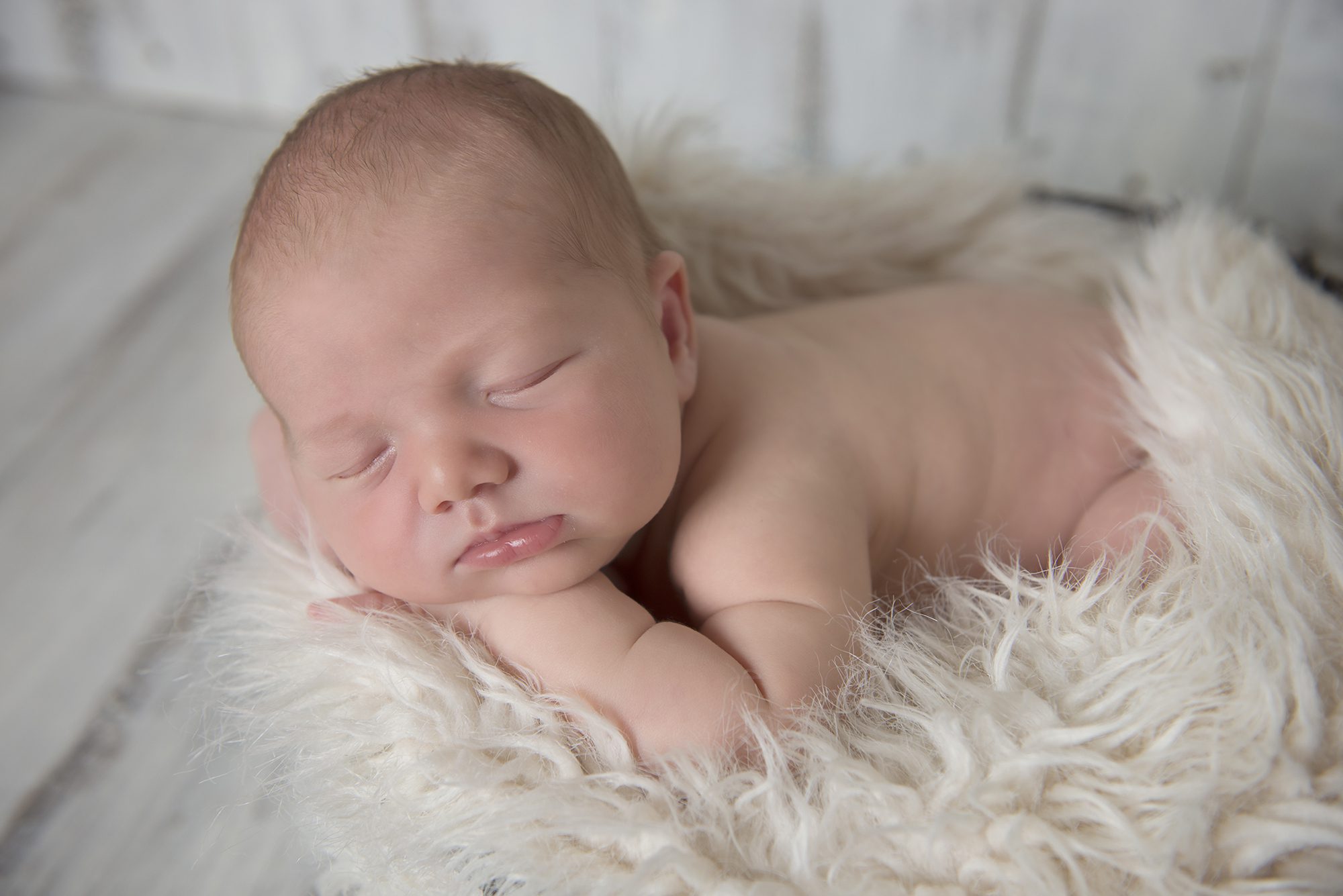 Baby sleeping in photography shoot Wokingham