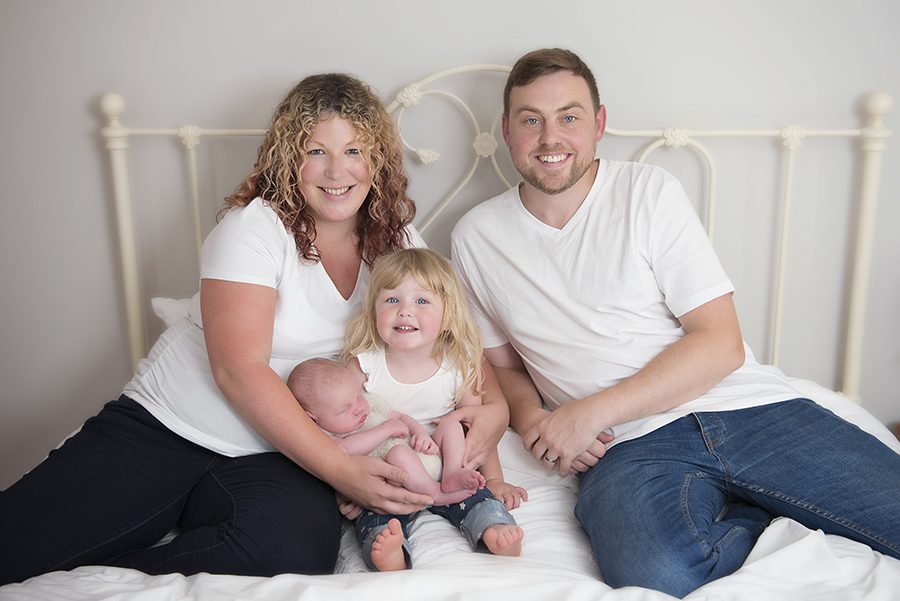 Photo of family smiling in photography session Berkshire