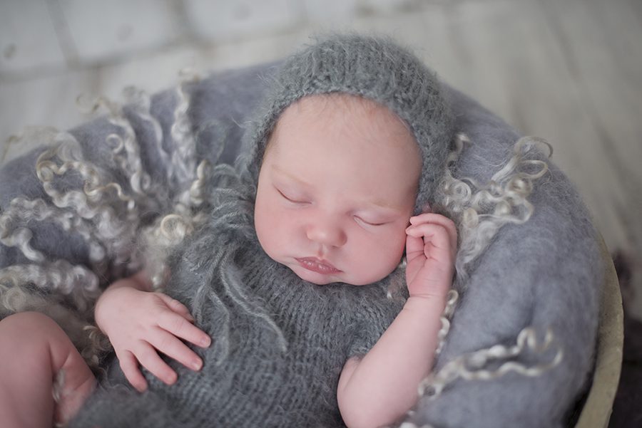 Beautiful newborn baby photographed by newborn photographer Reading