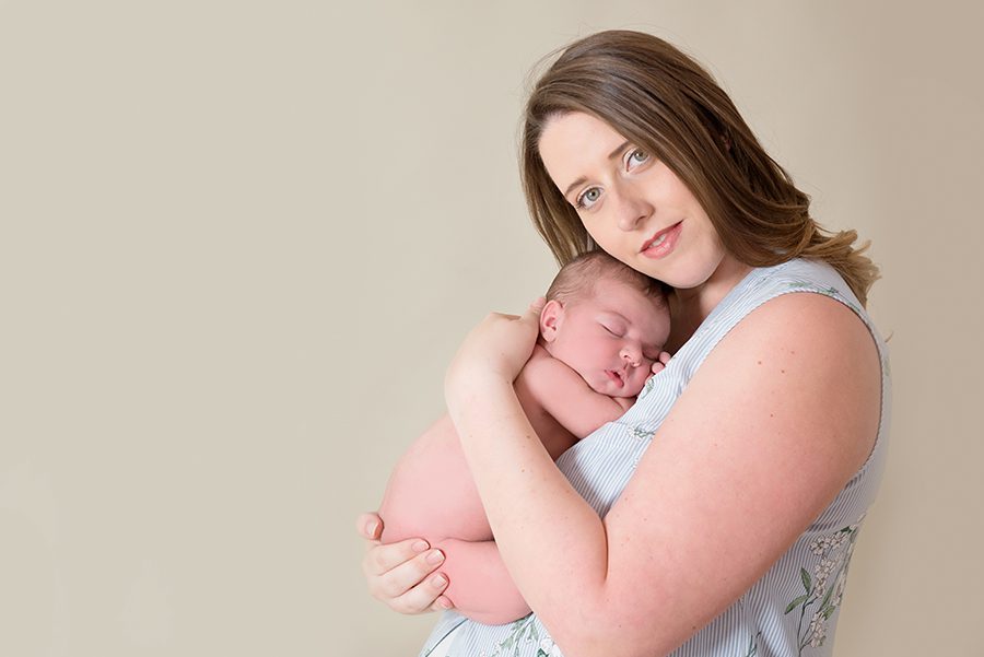 mum and newborn baby in photography session, Maidenhead