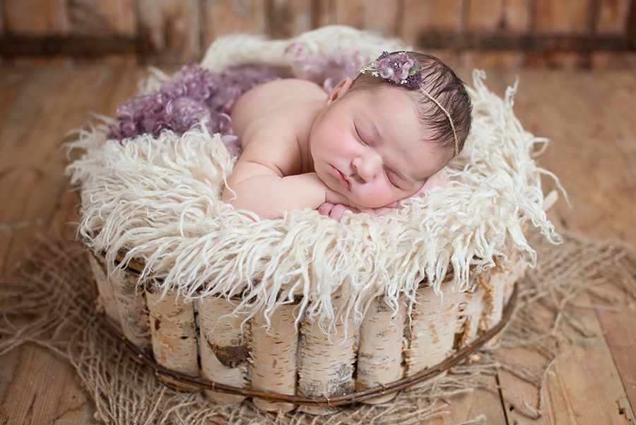 photograph of sleeping baby for newborn photography session, Reading, Berkshire