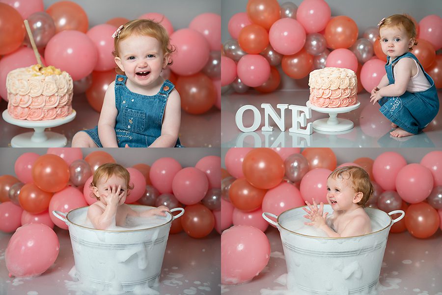 Photos of baby cake smash photoshoot, Wokingham